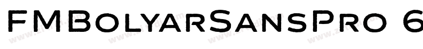 FMBolyarSansPro 600字体转换